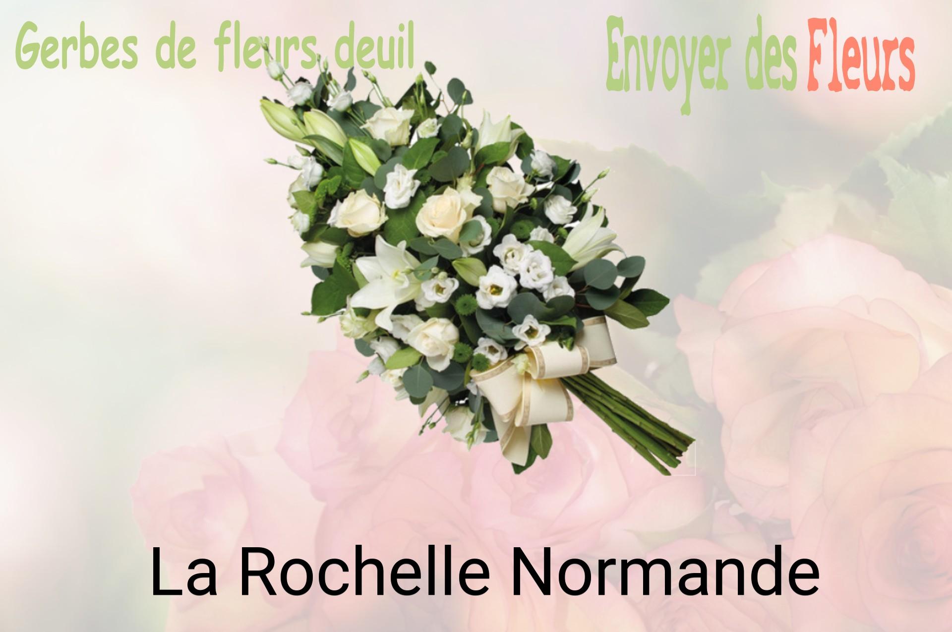 Gerbe de fleurs de deuil livrée à La Rochelle-Normande